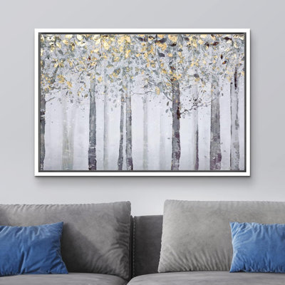 Abstrait, forêt, feuille d'or, pastel, hiver, ferme, arbre, nature, désert, illustrations, art rustique