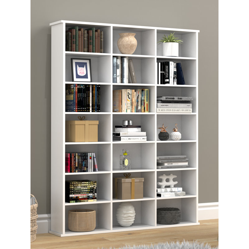 Inbal 136cm H x 105cm W Standard Bookcase, White
