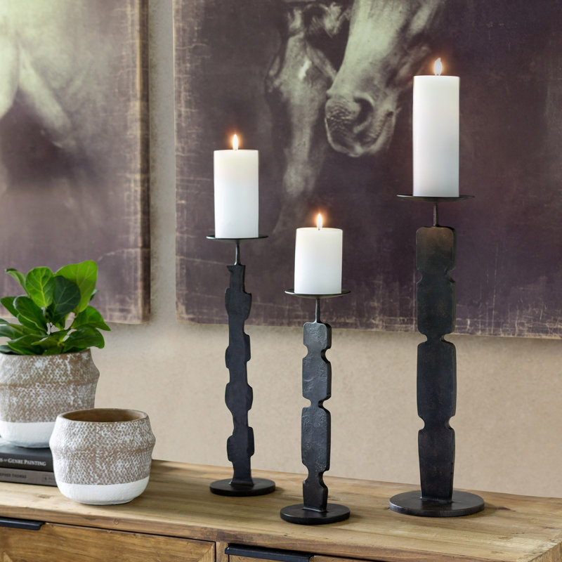 Rustic Modern Pillar, 14.75" H x 4.5" W x 4.5" D
