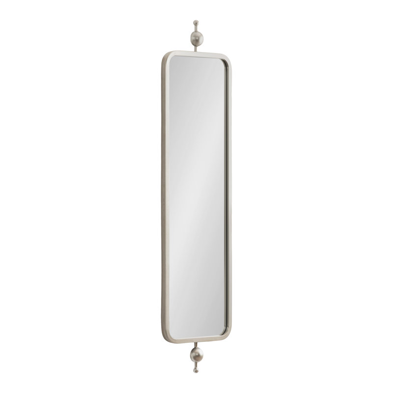 Kasota Brass Rectangular Wall Mirror, 36" x 9", Silver