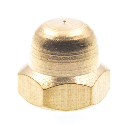 Écrous à capuchon Acorn, n ° 10 à 24, laiton massif (paquet de 10)