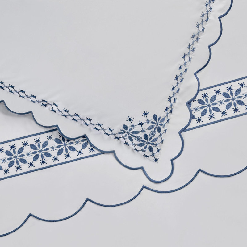 Seferî Flower Garden Standard Sham - Blue, King