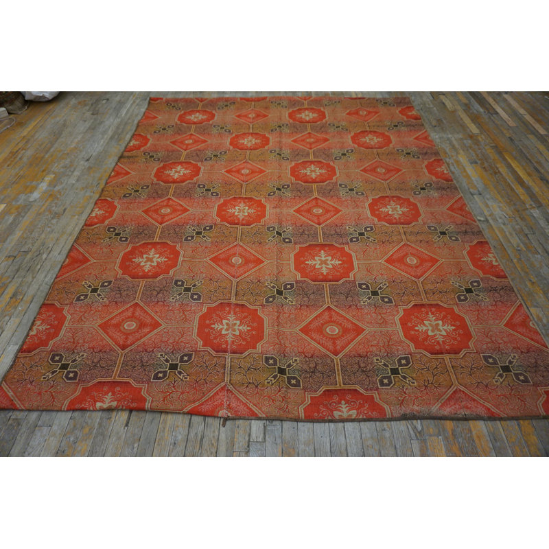 Antique Ingrain American Flat Weave Rug
