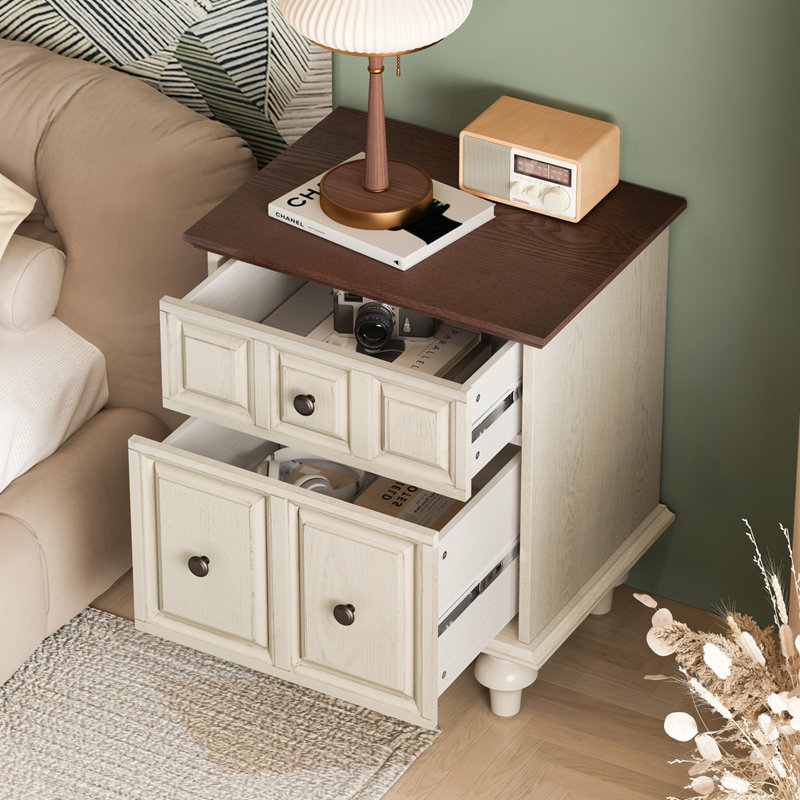 20.47"Bedside Cabinet, Antique White