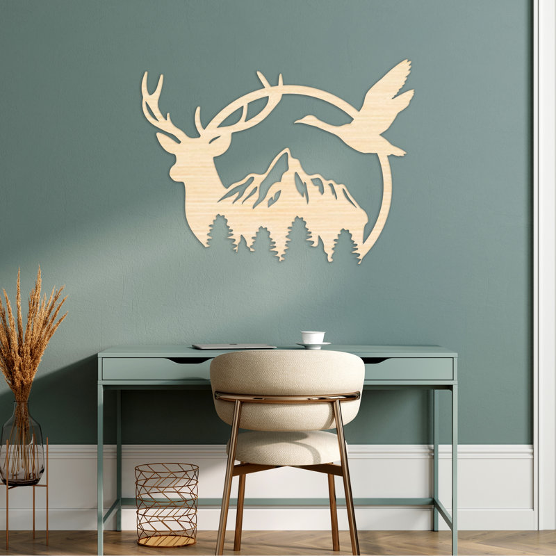 Handmade Wall Decor on Solid Wood, 24" H x 32" W x 0.25" D