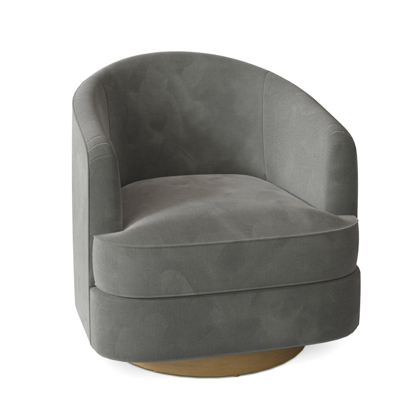 Tipsy Barrel Chair, Pewter (9953 65), Hazelnut