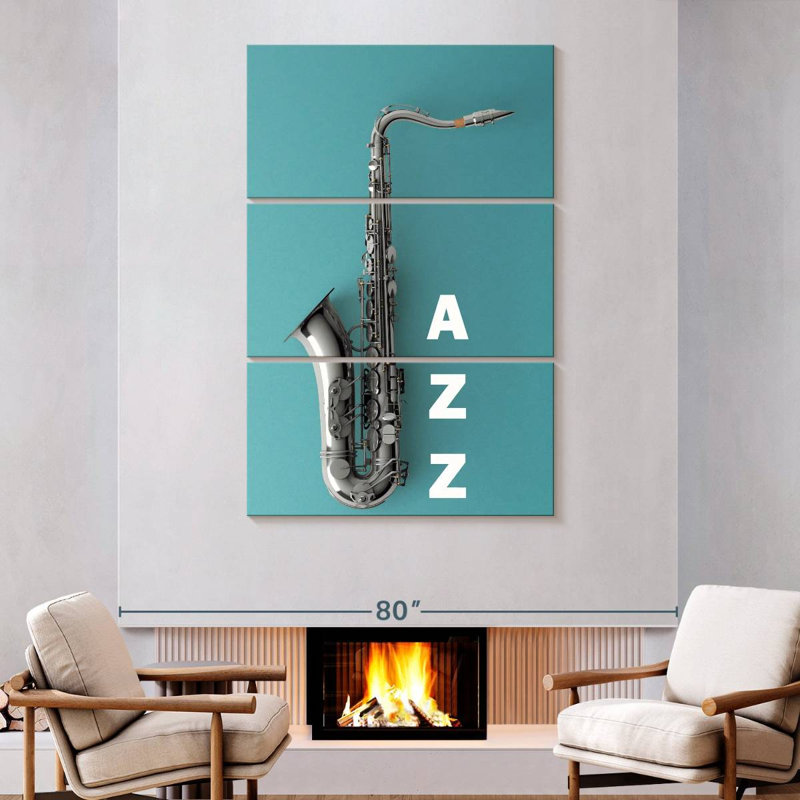 Abarca Saxophone On Jazz, 74" H x 48" W