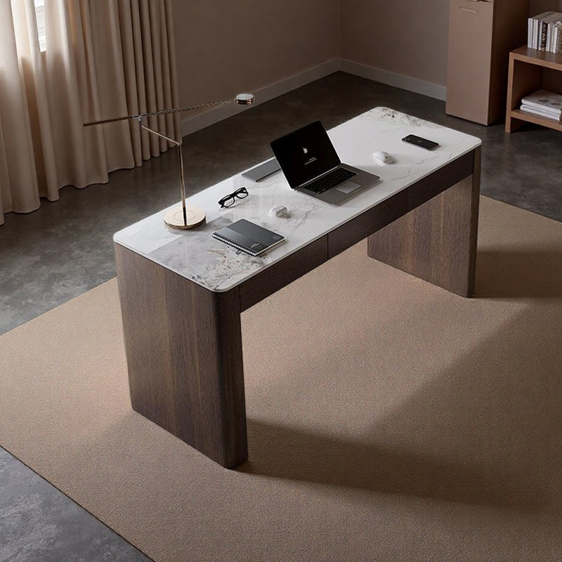 Solid Wood Luxury-Style Desk, 29.52" H x 70.86" W x 23.62" D