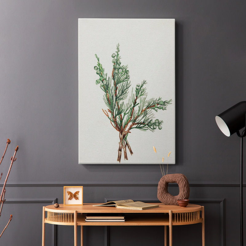 Imprimé floral rétro CCDXL III - Cavas enveloppés de galerie, H 18 po x l 12 po