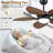 44"/52" Tropical plam Leaf Dimmable Ceiling Fan With Led Lights and Remote Control,Outdoor Waterproof Palm Leaf Ceiling Fan-746421004-746421010