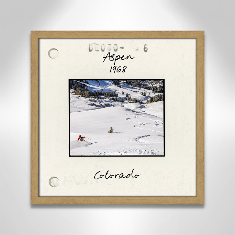 Aspen Print par CAD Designs, 17'' W x 17'' H, Framed Print, Natural Woodgrain