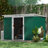 Outsunny 9' x 4' Outdoor Storage Shed, Metal Garden Tool House with Sloping Roof and Lockable Door for Backyard, Bike, Patio, Garage, Lawn, Green