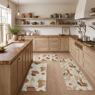 Tapis de cuisine géométriques antidérapants lavables