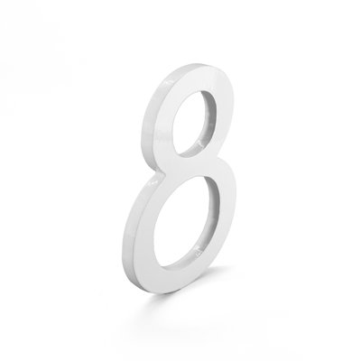 l 4 pi 5 po x Numéro de maison à fixation flottante