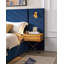 Très grande base de lit en velours / tête de lit à oreilles capitonnée verticale / lit plateforme tapissier / lattes de bois robustes / aucun sommier nécessaire / assemblage facile - bleu royal-129604080-129604084