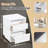 Rotatable Nightstand Table With 2 Drawers-1371068282