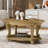 42 Inch Oval Solid Wood Coffee Table For Living Room, 2-Tier Cocktail Table With Open Storage Shelf, Antique Natural Finish | Gift Idea