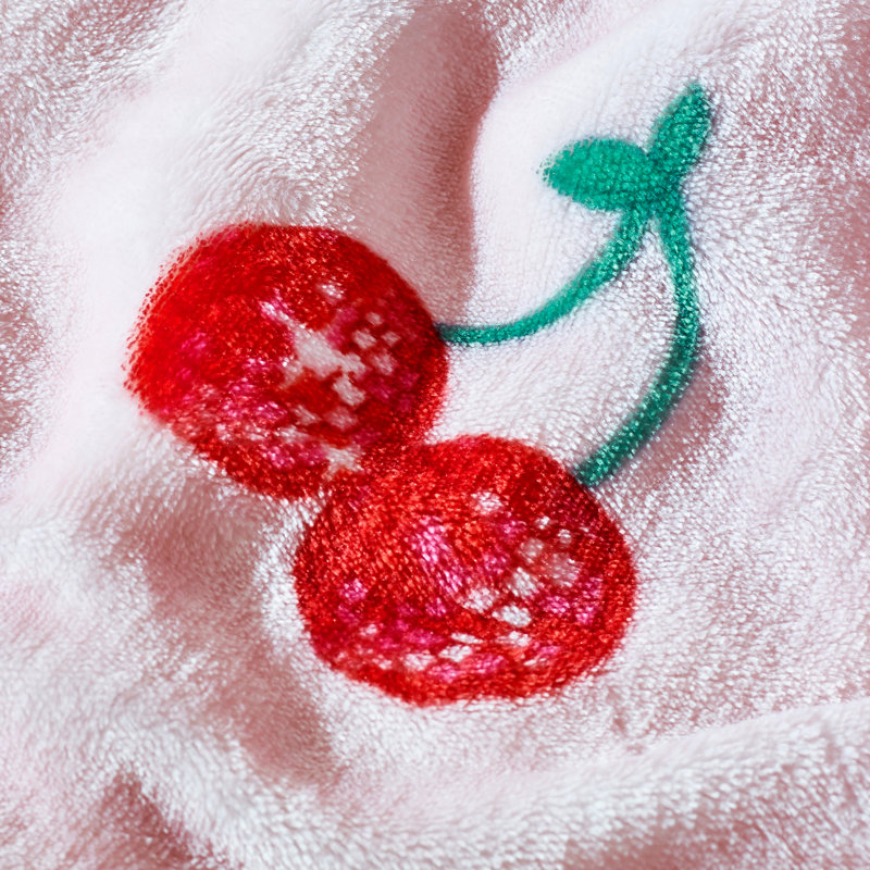 Disco Cherries Cosy Fleece Oversized Blanket Throw
