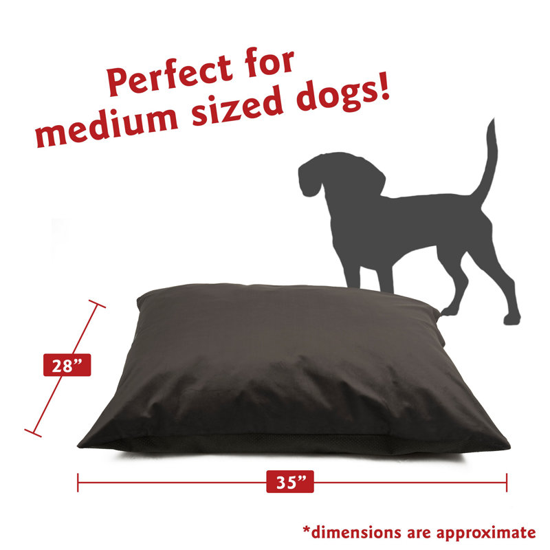 Coussin pour chien Villa Majestic, Medium (35" W x 28" D x 7" H, Noir