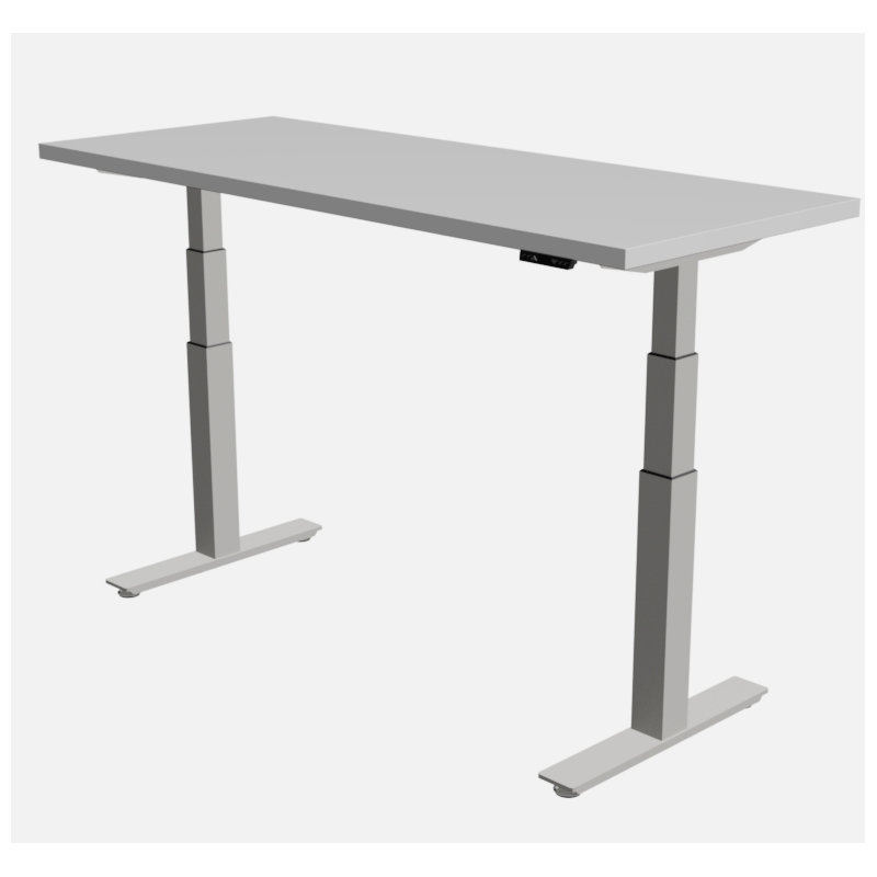 Bureau debout à hauteur ajustable Jessiah, Blanc de designer, H 29 po x l 58 po x P 29 po