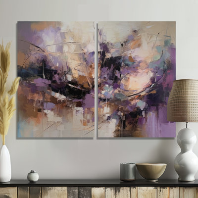 «Mauve Minimalims Enchantment» - art mural mauve
