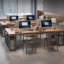 Bureau en bois massif pour 4 personnes