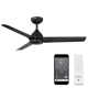 54" Mocha 3 - Blade Outdoor/Indoor Smart Propeller Ceiling Fan with Remote Control Included