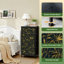 Commode à 4 tiroirs pour chambre à coucher feuilles dorées art moderne botanique Ligne petite commode à vêtements pour commode avec commode
