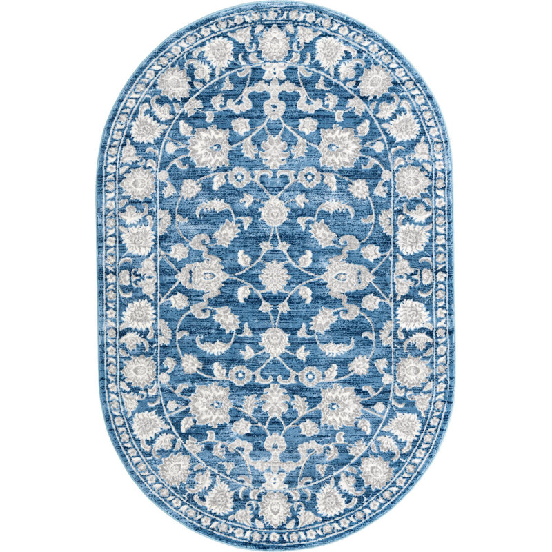 Eutizio Oriental Indoor Rug, Oval 5'3" x 8'