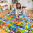 Looney Tunes ABC Jobs Object Educational Fun Learning Game Non Slip Kids Rug Classroom Playroom Mat-70614698