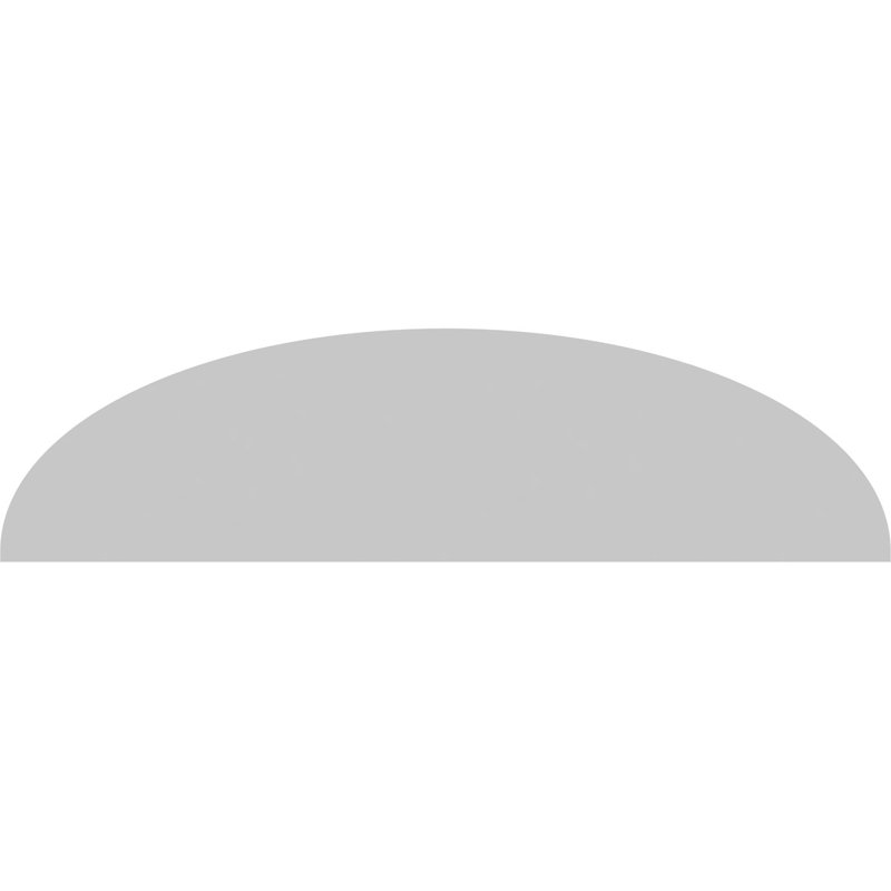 80"W x 21"H x 2"P Elliptical 3 Spoke Architectural Grade PVC Pediment, 21" H  x 80" W  x 2" D