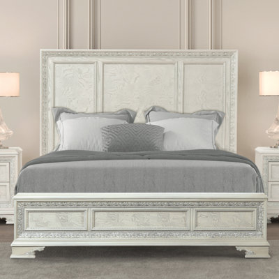 Mickinley Panel Bed With Wood Headboard