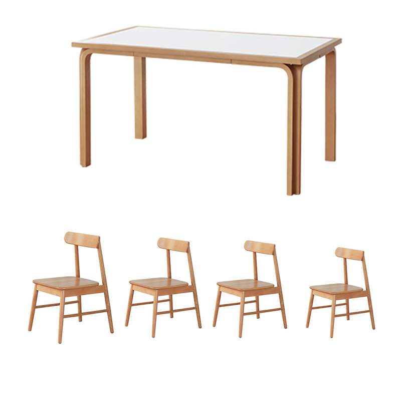 Modern minimalism rectangular dining table, 29.53"H x 55.12"L x 31.5"W
