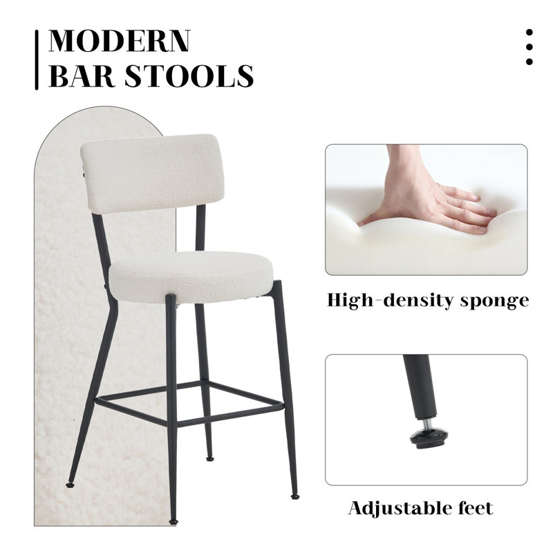 5 PCS Round Bar Table and Bar Stools Set, Clear, White/Black, Black