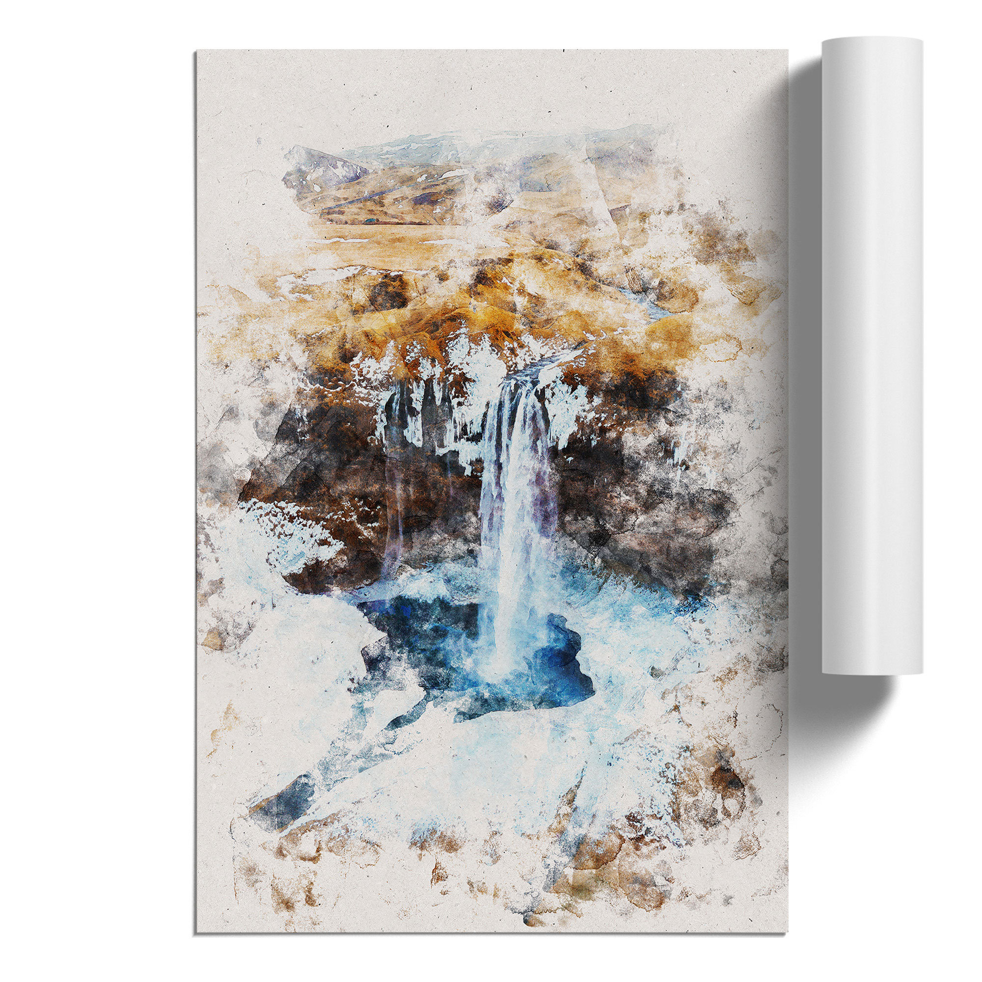 East Urban Home Seljalandsfoss Waterfall in Iceland Vol.2 - Unframed ...