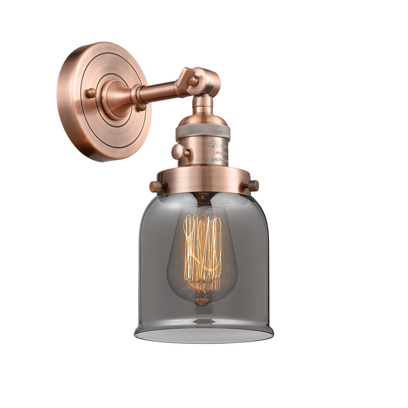 Bell - 1 Light 5" Sconce, 3.5 Watt Vintage LED Bulb, Plated Smoked, Antique Copper