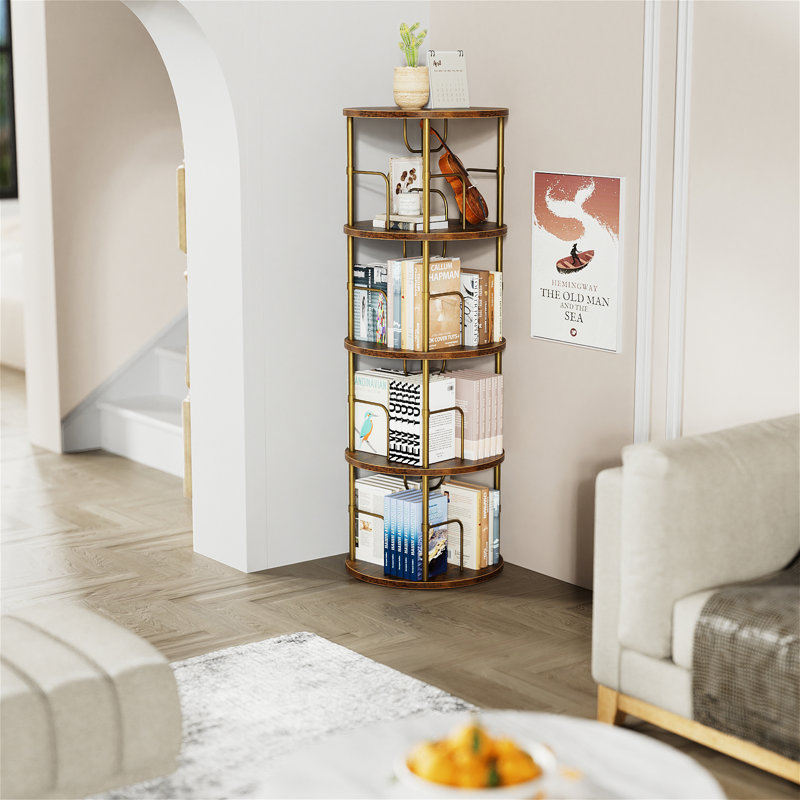 Bibliothèque Mykelti, Brun, (3 tablettes) H 38,1 po x l 17,7 po x P 17,7 po