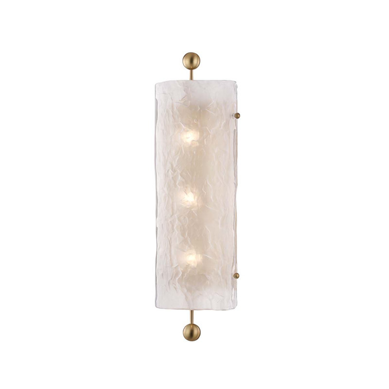 Broome 3 Light Wall Sconce, Aged Brass