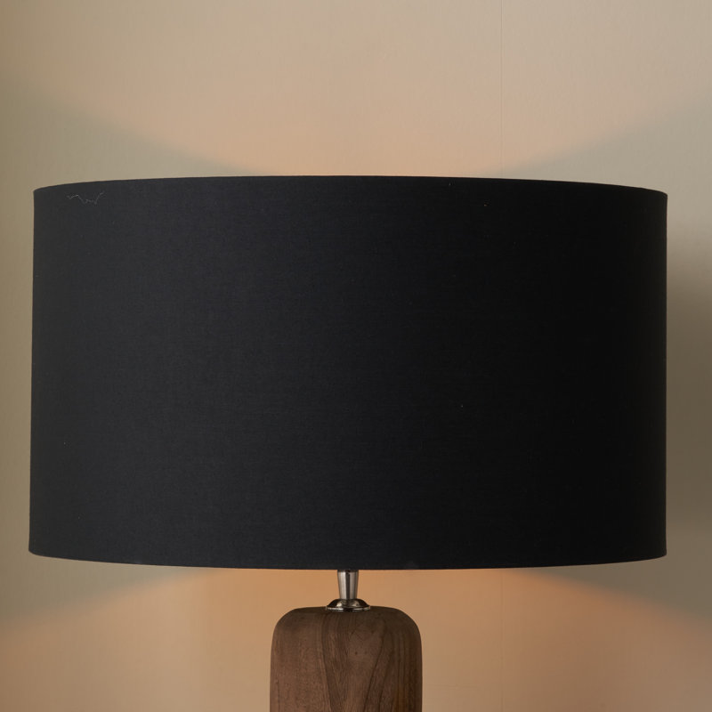 Drum Lamp Shade ( Screw On ), 23cm H x 40cm W x 40cm D, Black