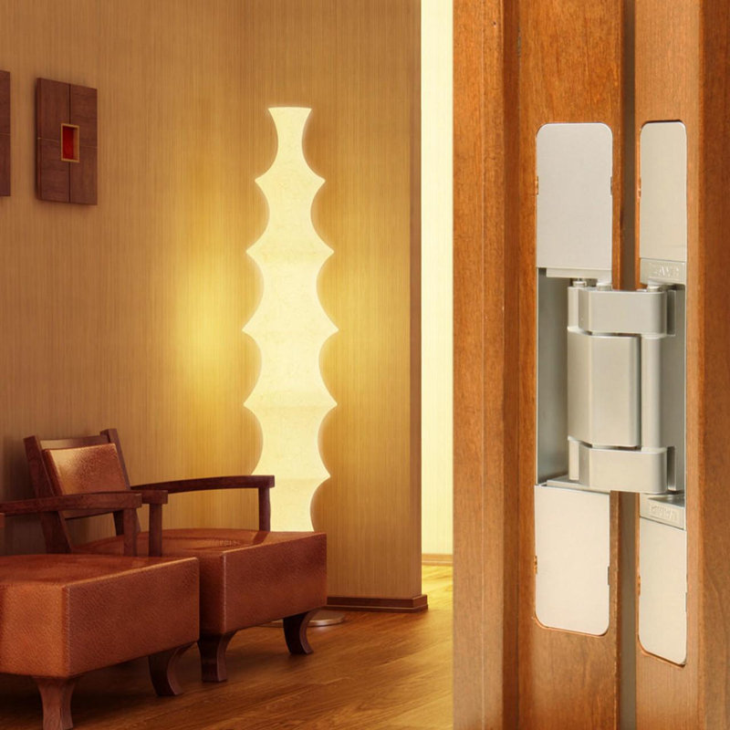 Sugatsune 3-Way Adjustable Concealed Hinge - HES3D-E190BL, Matte Black Finish, Matte Black