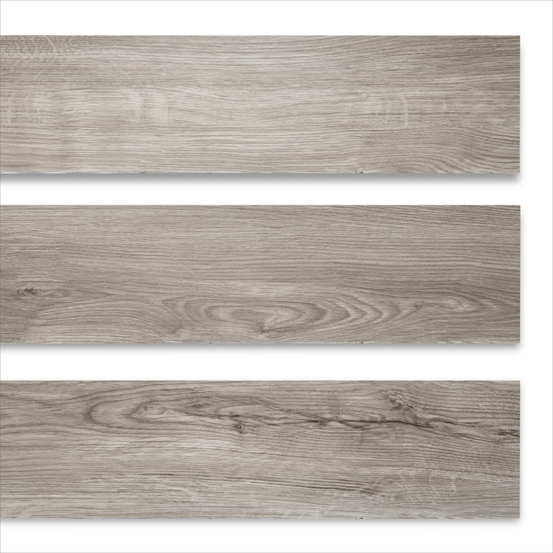 BaseCore 12mil x 6" W x 36" L Peel and Stick Luxury Vinyl Plank Flooring, Smoked
