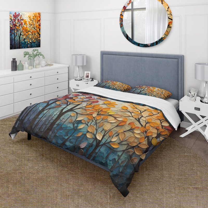 Ensemble de housse de couette Leaves Autumnal Symphony Patchwork I - Leaves
