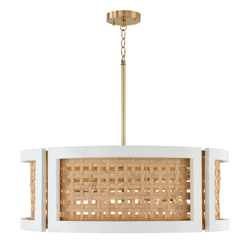 6 - Light Dimmable Drum Chandelier