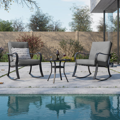 Britan 3 Piece Rocker Seating Group with Cushions