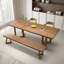 Table de salle à manger rectangulaire en bois massif-707212841