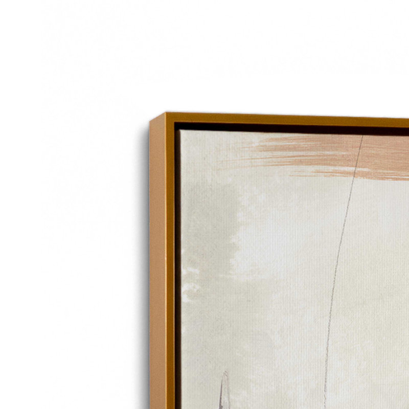 30 po x 20 po, encre et terre, ensemble de 2 impressions sur toile, Cadre flottant or poli