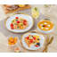 12-Piece Dinnerware, White With Golden Border, Poreclain Tableware, Dinner Plate, Dessert Plate And Bowl, Sevice For 4-1484264008
