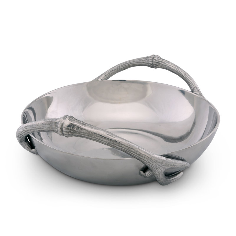 Arthur Court Designs Antler Aluminum Serving Bowl