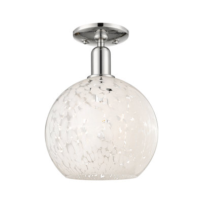 Arcadia - White Mouchette - 1 Light Semi-Flush Mount