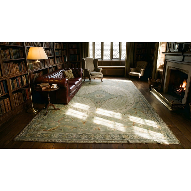 Tapis antique surdimensionné à médaillon antique